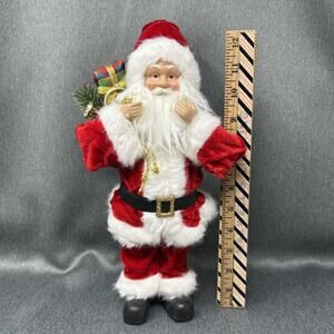 Vintage Santa Claus Figurine 13 Inch Christmas Decoration Holiday Decor